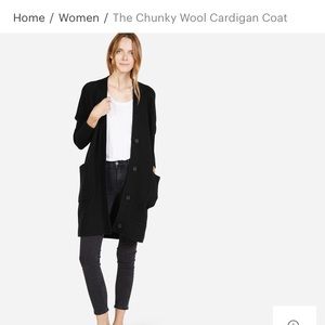 Everlane the chunky wool cardigan coat